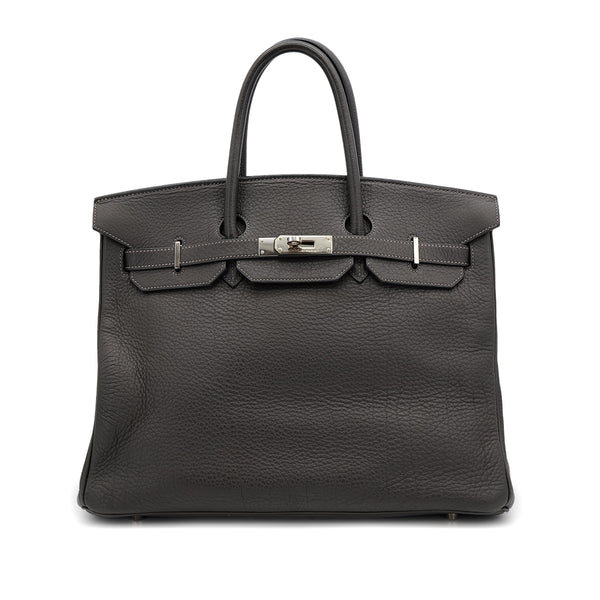 HERMES BIRKIN 35 GRAPHITE TOGO HAND BAG □E PHW 90306851 - PURPOSE