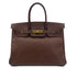 HERMES BIRKIN 35 HABANA COURCHEVEL HAND BAG □A GHW 90301723 - PURPOSE