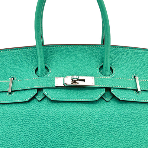 HERMES BIRKIN 35 LAGON TOGO HAND BAG 2008 SQUARE L PALLADIUM HARDWARE 90311875