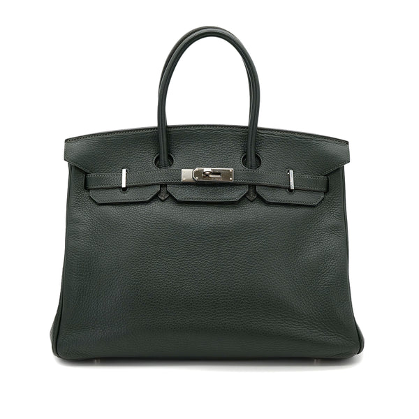 HERMES BIRKIN 35 VERT TOGO HAND BAG □F PHW 90304734 - PURPOSE