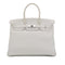 HERMES BIRKIN 35 WHITE TAURILLON CLEMENCE HAND BAG ▢J SHW 90302910 - PURPOSE