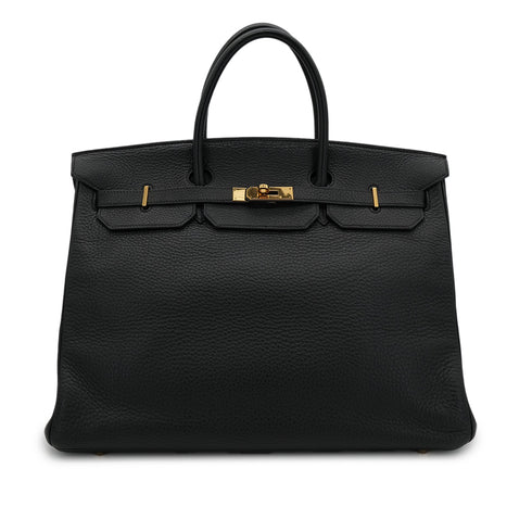 HERMES BIRKIN 40 BLACK TOGO HAND BAG □D GHW 90303485 - PURPOSE