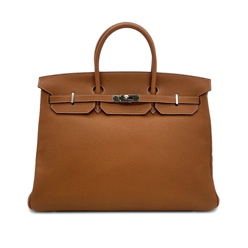 HERMES BIRKIN 40 GOLD TOGO HAND BAG □P SHW 90301646 - PURPOSE