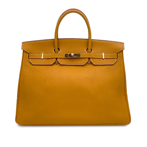 HERMES BIRKIN 40 NATURAL SABLE TOGO HAND BAG □E GOLD HARDWARE 90309161 - PURPOSE