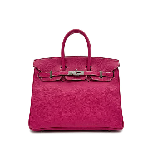 HERMES CANDY BIRKIN 25 ROSE TYRIEN RUBIS VEAU EPSOM HAND BAG □O PHW 90305234 - PURPOSE