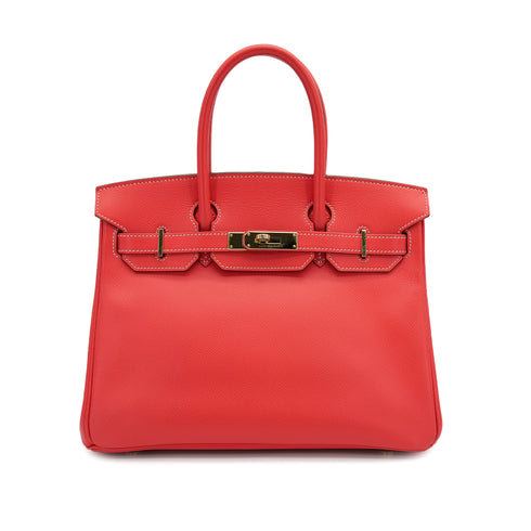 HERMES CANDY BIRKIN 30 ROSE JAIPUR GOLD VEAU EPSOM HAND BAG □P GOLD HARDWARE 90309729 - PURPOSE