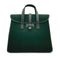 hermes-feu-dou-dark-green-feutre-hand-bag-1996-circle-z-90311887-japan