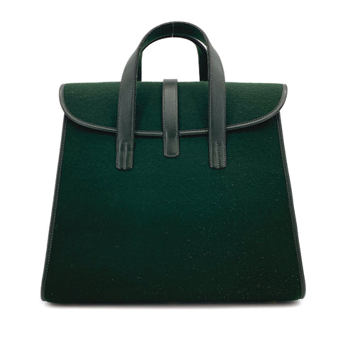 HERMES FEU DOU VERT FEUTRE HAND BAG 1996 CIRCLE Z 90311887