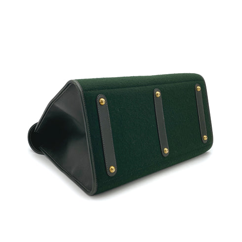HERMES FEU DOU VERT FEUTRE HAND BAG 1996 CIRCLE Z 90311887