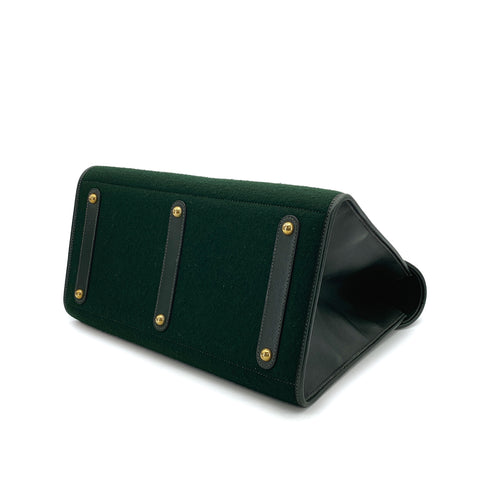 HERMES FEU DOU VERT FEUTRE HAND BAG 1996 CIRCLE Z 90311887