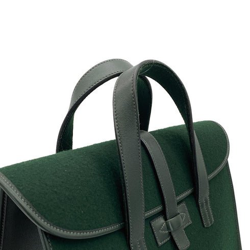 HERMES FEU DOU VERT FEUTRE HAND BAG 1996 CIRCLE Z 90311887