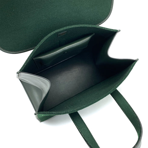 HERMES FEU DOU VERT FEUTRE HAND BAG 1996 CIRCLE Z 90311887