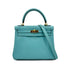 HERMES KELLY 25 RETOURNE BLUE SAINT CYR SWIFT HAND SHOULDER BAG 2015 T GOLD HARD WARE 90300009 - PURPOSE