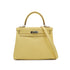 HERMES KELLY 25 RETOURNE JAUNE POUSSIN VEAU SWIFT HAND SHOULDER BAG 2021 Z PALLADIUM HARDWARE 90310259 - PURPOSE