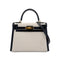 HERMES KELLY 28 BLACK BOXCALF TOILE H HAND SHOULDER BAG 2002 SQUARE F GOLD HARD WARE 90269596 - PURPOSE