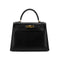 HERMES KELLY 28 SELLIER BLACK BOX CALF HAND BAG 2000 SQUARE D GOLD HARDWARE 90305112 - PURPOSE