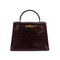 HERMES KELLY 28 SELLIER BORDEAUX CROCODILE HAND BAG 2004 CIRCLE H GOLD HARDWARE 90310278 - PURPOSE