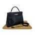 HERMES KELLY 32 RETOURNE BLUE MARINE COUCHEVEL HAND SHOULDER BAG 1992 CIRCLE V GOLD HARDWRE 90311824