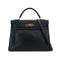 HERMES KELLY 32 RETOURNE BLUE MARINE COUCHEVEL HAND SHOULDER BAG 1992 CIRCLE V GOLD HARDWRE 90311824