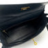 HERMES KELLY 32 RETOURNE BLUE MARINE COUCHEVEL HAND SHOULDER BAG 1992 CIRCLE V GOLD HARDWRE 90311824
