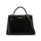 HERMES KELLY 32 SELLIER BLACK BOXCALF HAND SHOULDER BAG 2005 SQUARE I GOLD HARDWARE 90309731 - PURPOSE
