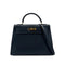 HERMES KELLY 32 SELLIER BLUE MARINE COUCHEVEL HAND SHOULDER BAG 1996 CIRCLE Z GHW 90299785 - PURPOSE