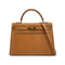 HERMES KELLY 32 SELLIER NATUREL COUCHVEL HAND SHOULDER BAG 1990 CIRCLE T GOLD HARDWARE 90311046 - PURPOSE