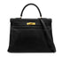HERMES KELLY 35 RETOURNE BLACK ARDENNES HAND SHOULDER BAG 1998 SQUARE B GOLD HARDWARE 90310249 - PURPOSE