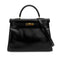 HERMES KELLY 35 RETOURNE BLACK BOXCALF HAND SHOULDER BAG 1998 SQUARE B GOLD HARDWARE 90308351 - PURPOSE