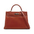 HERMES KELLY 35 RETOURNE BRICK BOXCALF HAND SHOULDER BAG 2010 SQUARE N PALLADIUM HARDWARE 90310335 - PURPOSE