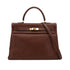 HERMES KELLY 35 RETOURNE MARRON FONCE ARDENNES HAND SHOULDER BAG 1998 SQUARE B GOLD HARDWARE 90310331 - PURPOSE