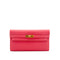 HERMES KELLY WALLET LONG ROSE LIPSTICK CHEVRE 2016 X GOLD HARDWARE 90308369 - PURPOSE