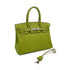 HERMES BIRKIN 30 ANIS GREEN TOGO HAND BAG 2006 SQUARE J PALLADIUM HARDWARE 90312504