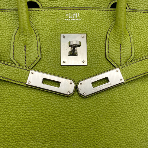 HERMES BIRKIN 30 ANIS GREEN TOGO HAND BAG 2006 SQUARE J PALLADIUM HARDWARE 90312504
