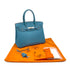 HERMES BIRKIN 30 BLUE JEAN TOGO HAND BAG 2004 SQUARE H PALLADIUM HARDWARE 90311970