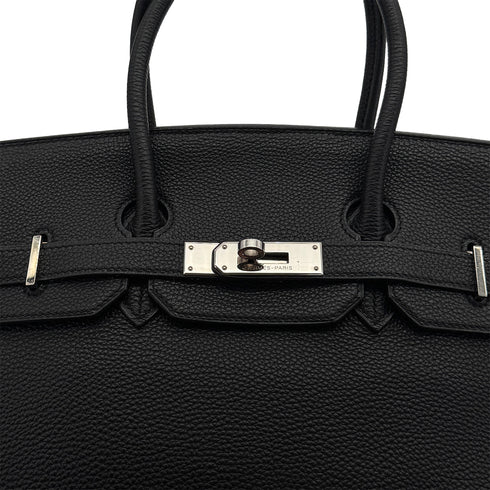 HERMES BIRKIN 35 BLACK TOGO HAND BAG 2006 SQUARE J PALLADIUM HARDWARE 90312933