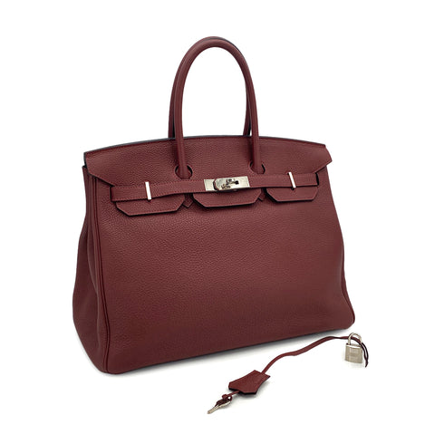 HERMES BIRKIN 35 ROUGE H TOGO HAND BAG 2020 Y STAMP PALLADIUM HARDWARE 90311987