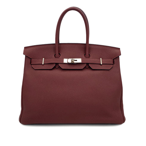 HERMES BIRKIN 35 ROUGE H TOGO HAND BAG 2020 Y STAMP PALLADIUM HARDWARE 90311987