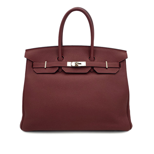 HERMES BIRKIN 35 ROUGE H TOGO HAND BAG 2020 Y STAMP PALLADIUM HARDWARE 90311987