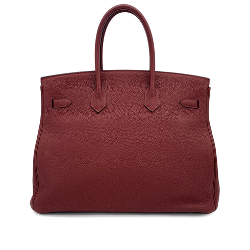 HERMES BIRKIN 35 ROUGE H TOGO HAND BAG 2020 Y STAMP PALLADIUM HARDWARE 90311987
