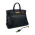 HERMES BIRKIN 40 BLACK ARDENNES HAND BAG 1995 CIRCLE Y GOLD HARDWARE 90312521