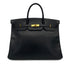 HERMES BIRKIN 40 BLACK ARDENNES HAND BAG 1995 CIRCLE Y GOLD HARDWARE 90312521