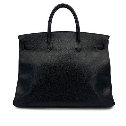 HERMES BIRKIN 40 BLACK ARDENNES HAND BAG 1995 CIRCLE Y GOLD HARDWARE 90312521