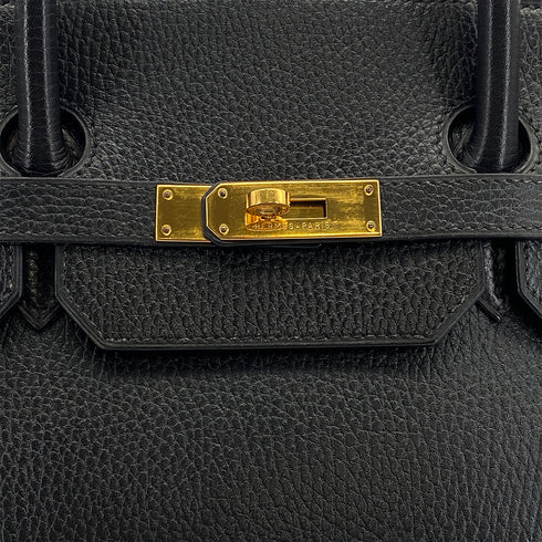 HERMES BIRKIN 40 BLACK ARDENNES HAND BAG 1995 CIRCLE Y GOLD HARDWARE 90312521