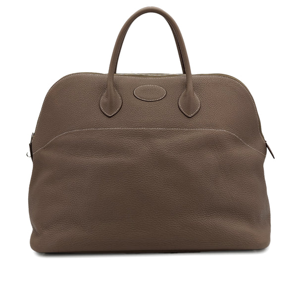 HERMES BOLIDE 45 ETOUPE TAURILLON CLEMENCE HAND BAG 2008 SQUARE L PALLADIUM HARDWARE 90312607