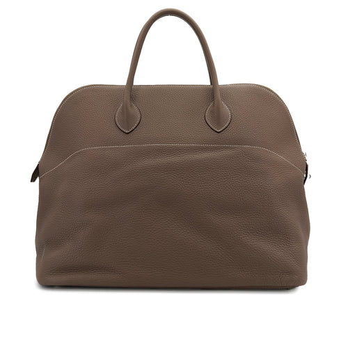 HERMES BOLIDE 45 ETOUPE TAURILLON CLEMENCE HAND BAG 2008 SQUARE L PALLADIUM HARDWARE 90312607