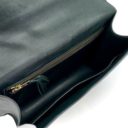 HERMES CONSTANCE 23 VERT DEBRIS SHOULDER BAG 1981 CIRCLE K GOLD HARDWARE 90312925