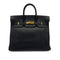 HERMES HAUT A COURROIES 32 BLACK ARDENNES HAND BAG 1999 SQUARE C GOLD HARDWARE 90312512