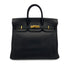 HERMES HAUT A COURROIES 32 BLACK ARDENNES HAND BAG 1999 SQUARE C GOLD HARDWARE 90312512