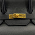 HERMES HAUT A COURROIES 32 BLACK ARDENNES HAND BAG 1999 SQUARE C GOLD HARDWARE 90312512